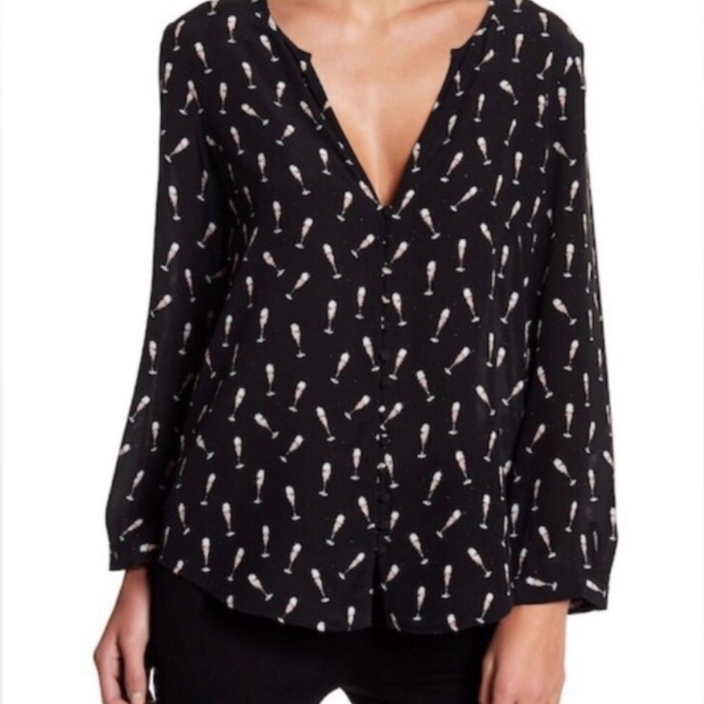 NWT - Joie Purine Champagne Flute Print Blouse 🍾